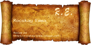 Rocskay Emma névjegykártya